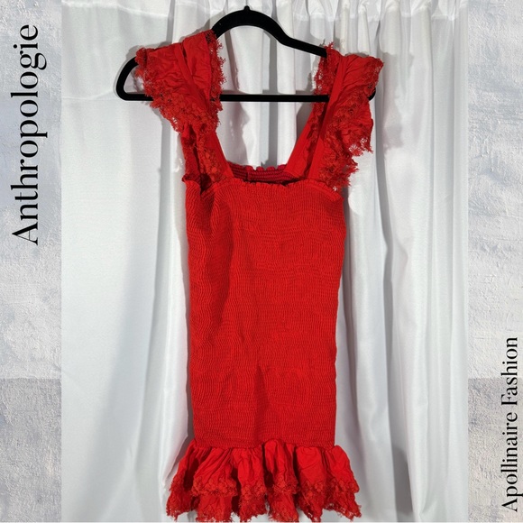 Anthropology by PEIXOTO - Red Belle Ruched Mini Dress - Picture 4 of 7
